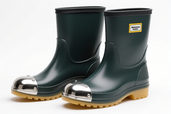 Safety Rubber_Plastic Ankle Boots (with Metal Toe