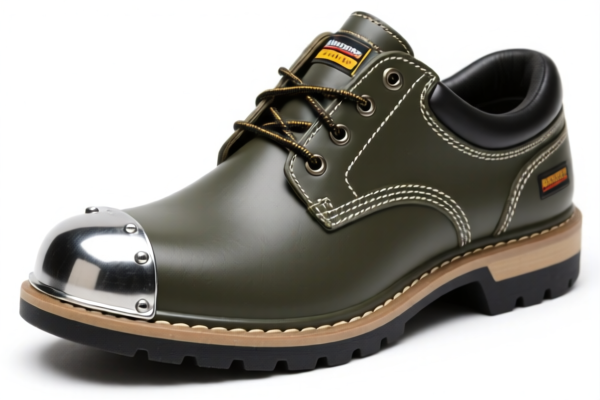 Waterproof rubber or plastics work shoes with metal toe