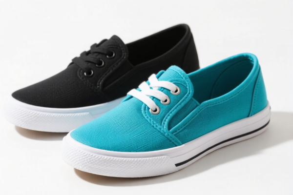 Rubber and plastic canvas shoes