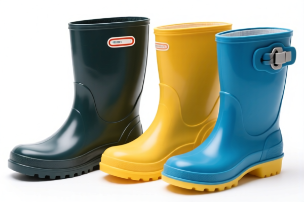 Rubber and plastic rain boots