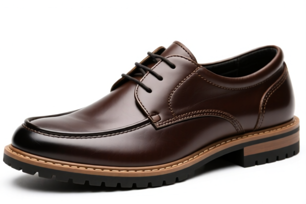 Men's Plastic Outsole Leather Shoes