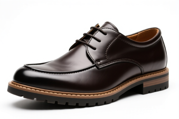 Men's Plastic Outsole Leather Shoes