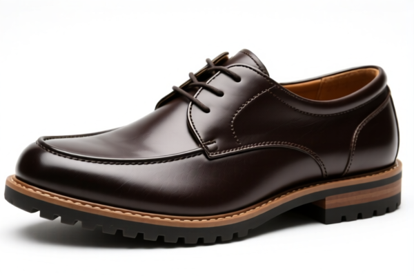 Men's Plastic Outsole Leather Shoes