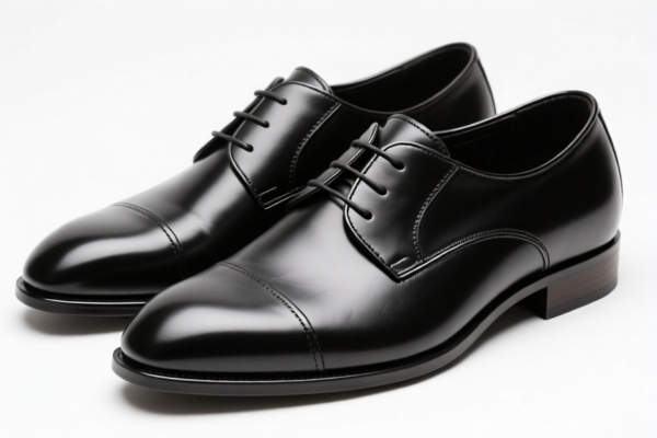 Plastic sole leather formal shoes