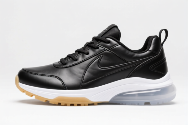 Leather upper plastic sole athletic footwear