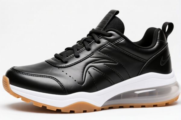 Leather upper plastic sole athletic footwear