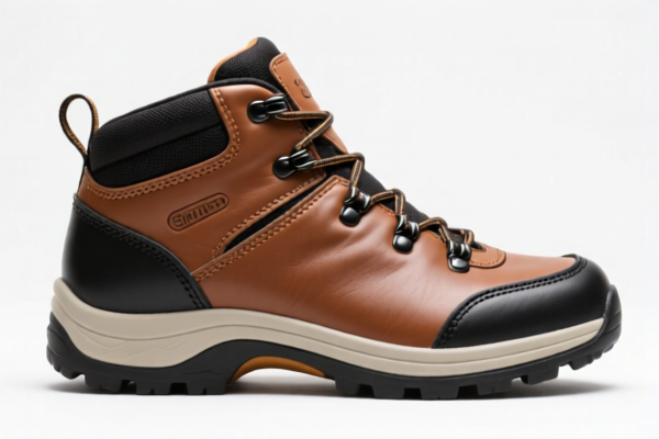 Leather upper plastic sole hiking footwear