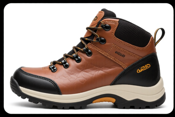 Leather upper plastic sole hiking footwear
