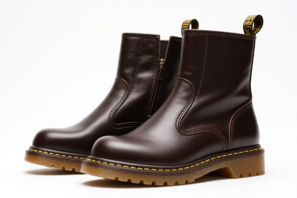 Leather upper rubber sole boots