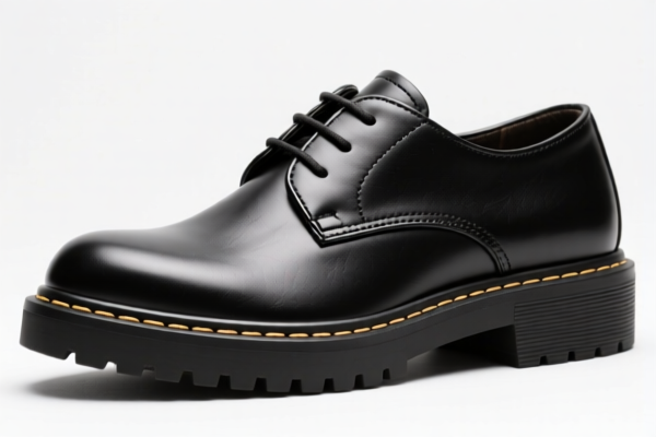 Leather upper rubber sole fashion footwear