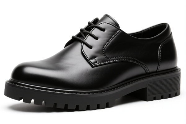 Leather upper rubber sole fashion footwear