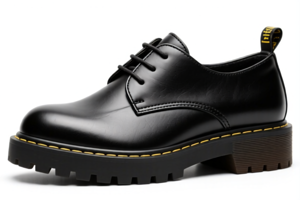 Leather upper rubber sole fashion footwear