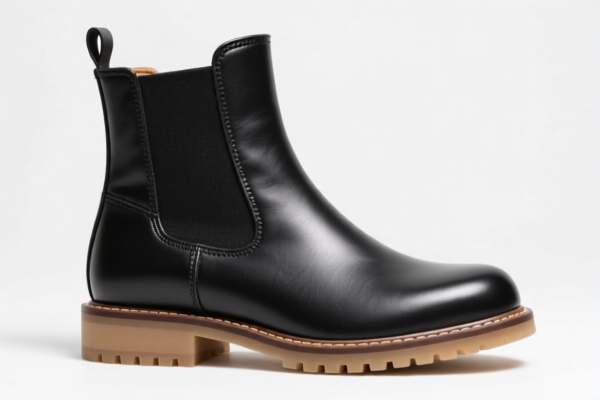 Plastic Sole Leather Upper Ankle Boots