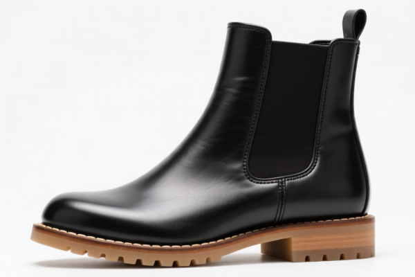 Plastic Sole Leather Upper Ankle Boots