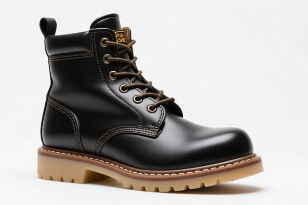Plastic Sole Leather Upper Work Boots