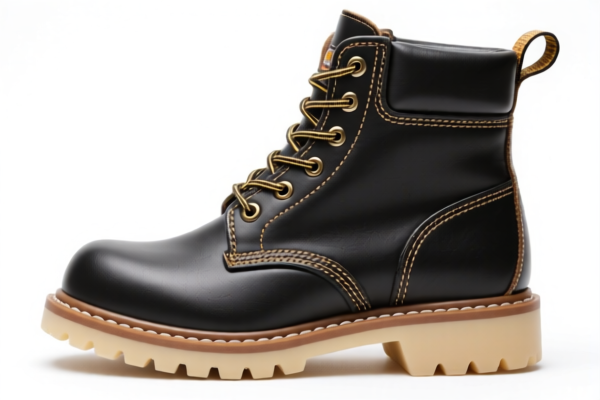 Plastic Sole Leather Upper Work Boots