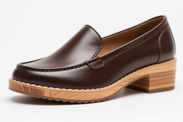 Women's rubber wooden base casual shoes