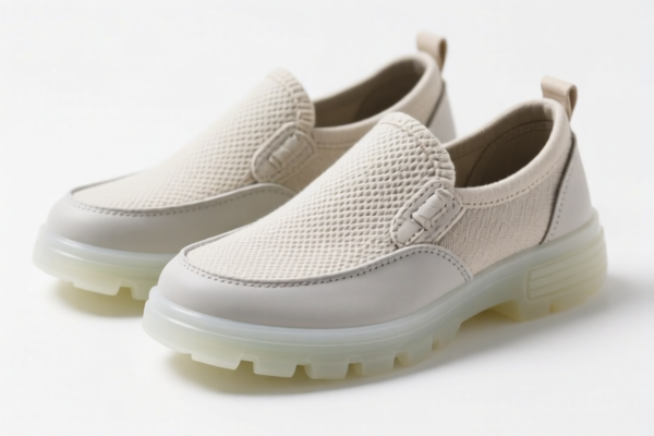 Shoes with Plastic Soles and Textile Uppers