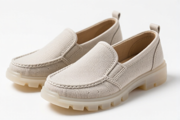 Shoes with Plastic Soles and Textile Uppers
