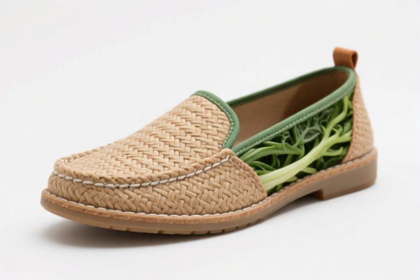 Casual footwear with vegetable fiber uppers