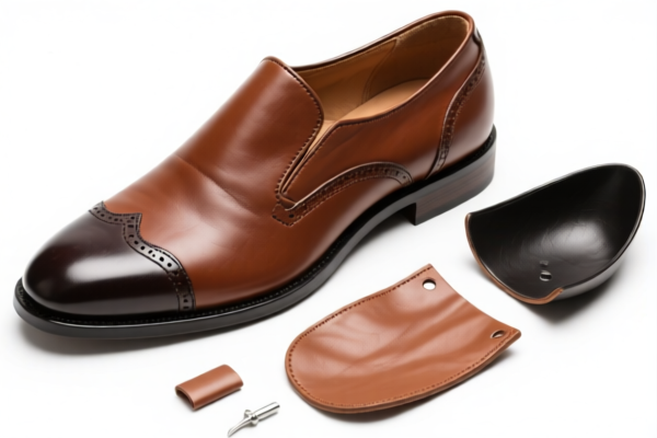 Leather shoe upper components