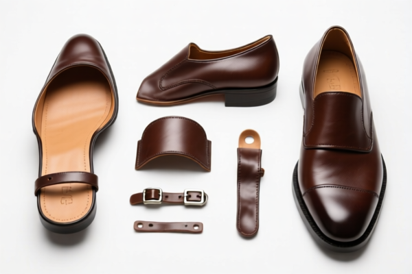 Leather shoe upper components