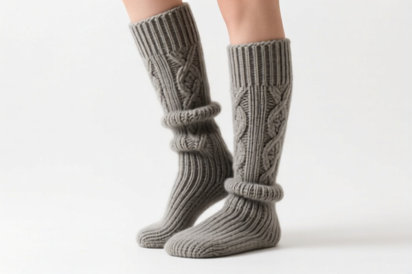 Knitted Textile Fiber Leg Warmers