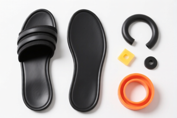 Other footwear parts of rubber or plastics