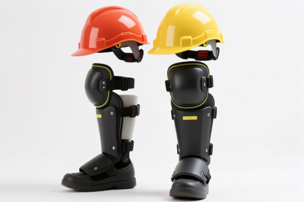 Safety helmets with leg protection