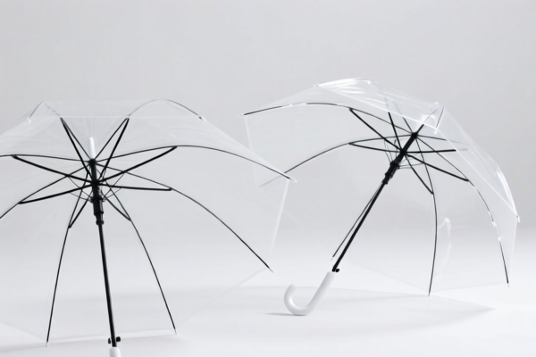 Transparent umbrellas made of other materials