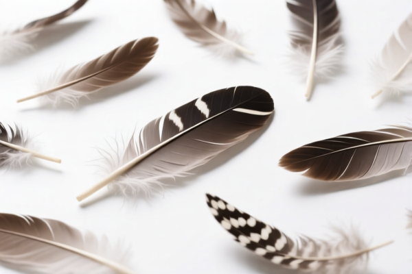 Decorative items made of feathers or down