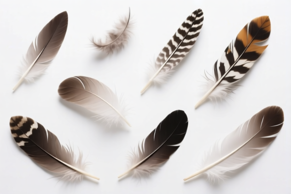 Decorative items made of feathers or down
