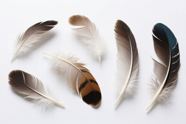 Decorative items made of feathers or down