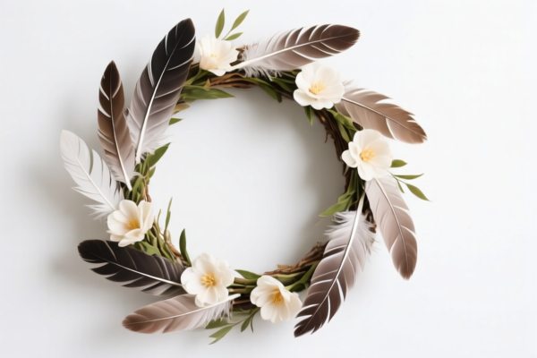 Feather Flower Wreaths