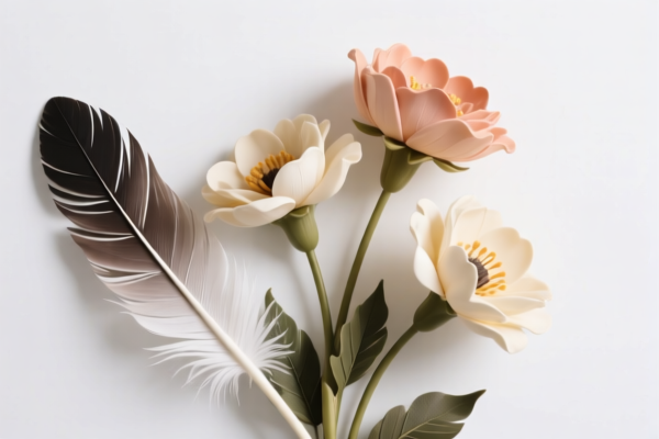 Feather Simulated Flowers