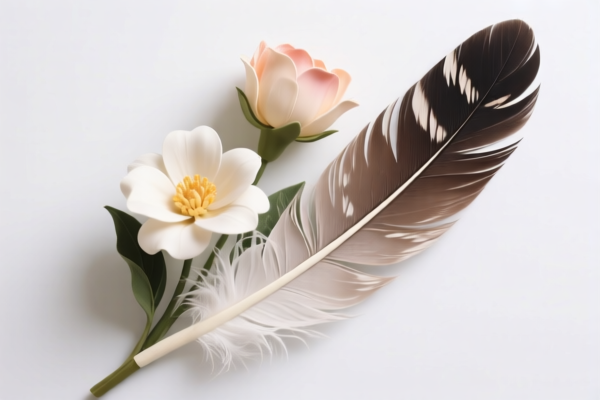 Feather Simulated Flowers