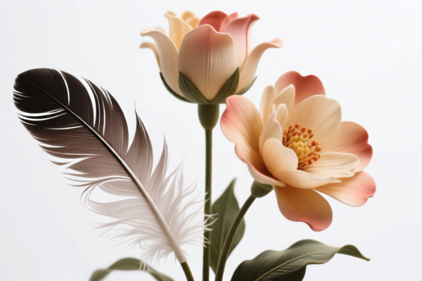 Feather Simulated Flowers
