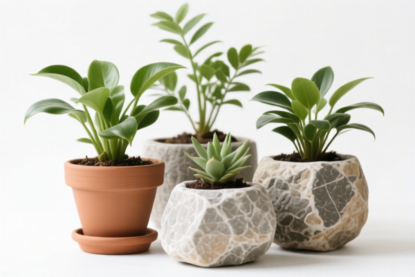 Stone Potted Plants