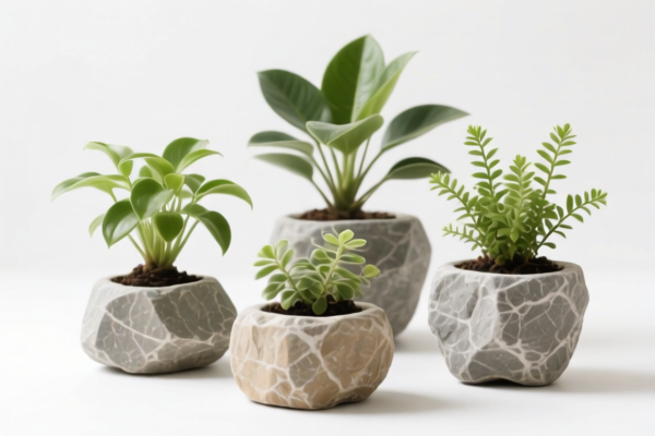 Stone Potted Plants