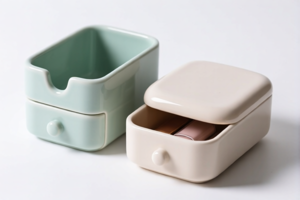 Ceramic cosmetic storage boxes