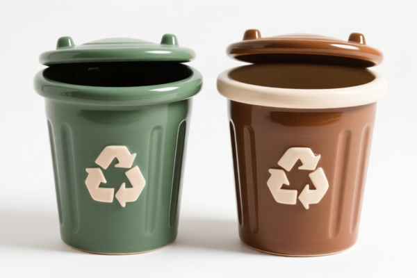Ceramic waste bins
