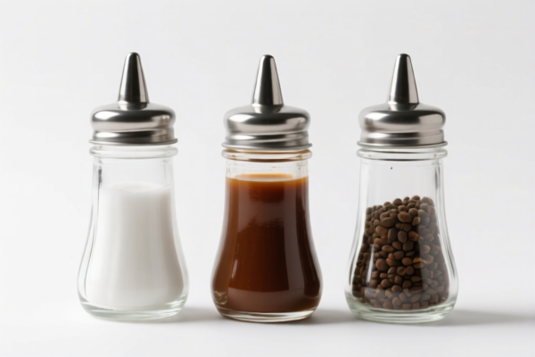 Glass condiment jars