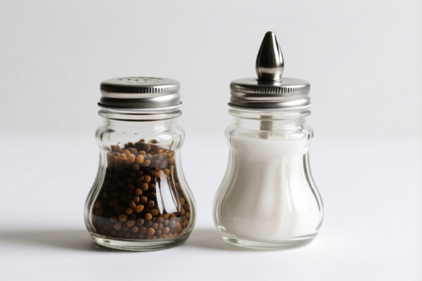 Glass condiment jars