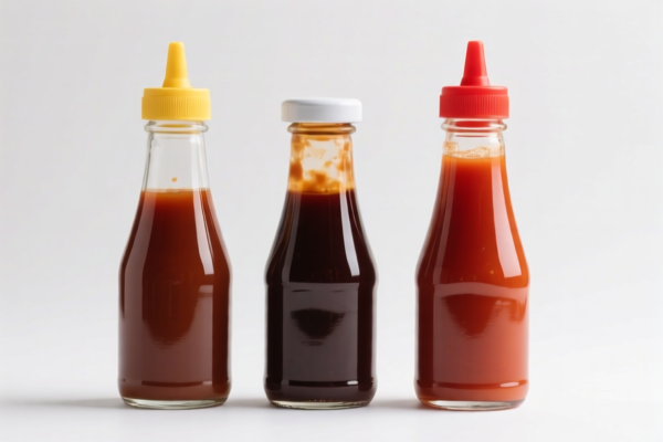 Glass sauce bottles
