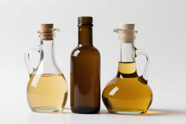 Glass vinegar bottles