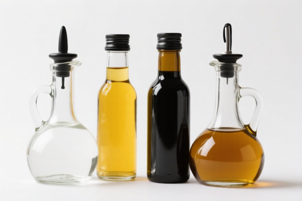 Glass vinegar bottles