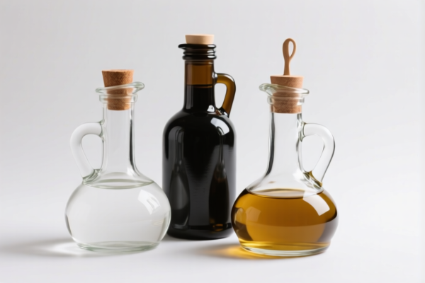 Glass vinegar bottles