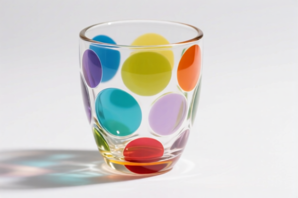 Colored Bubble Glass Cup