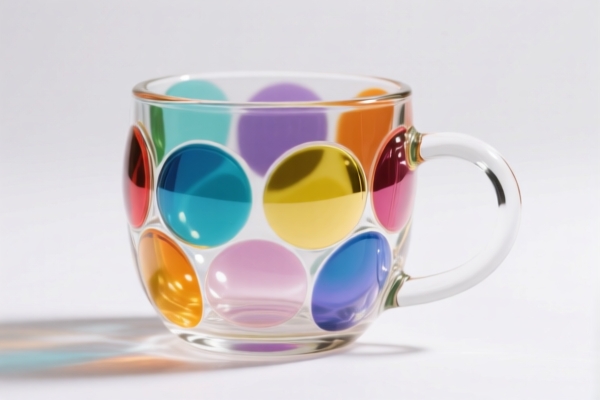 Colored Bubble Glass Cup