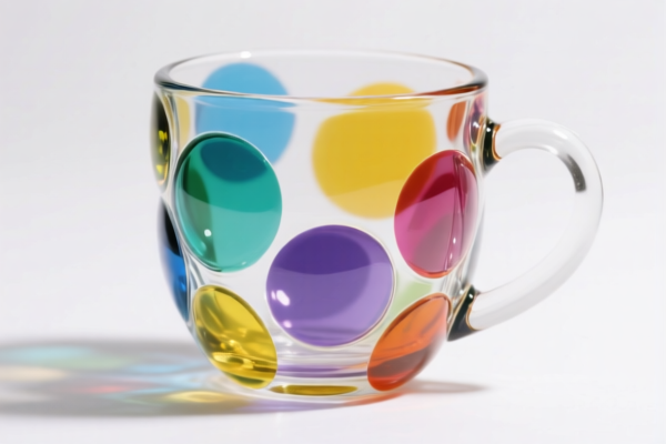 Colored Bubble Glass Cup